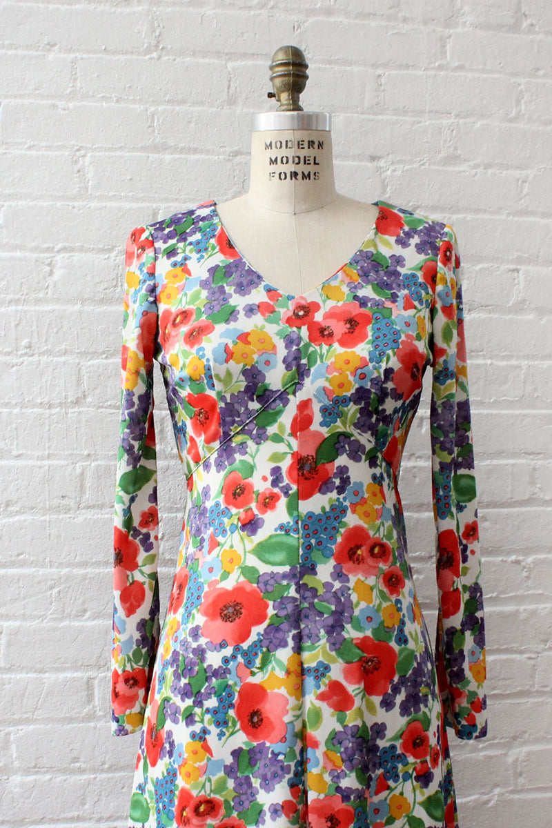 Painterly Poppy Maxi Dress M