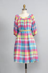 Madras Sunset Smock Dress