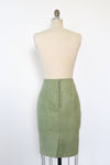 Sage Leather Skirt S