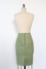 Sage Leather Skirt S