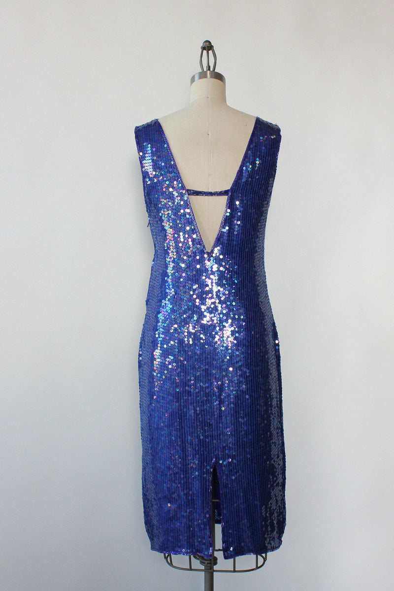 Royal Blue Silk Sequin Dress XS/S