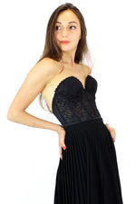 black lace bustier vintage corset 34B