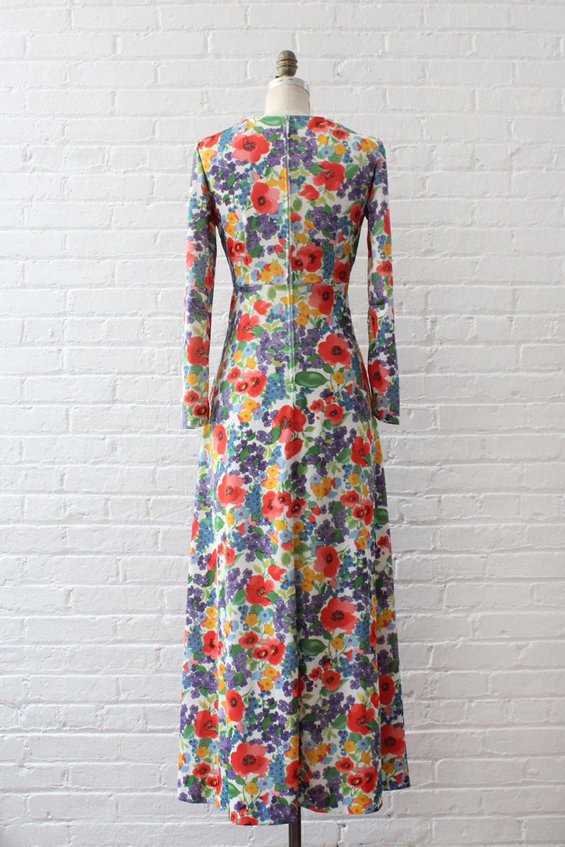 Painterly Poppy Maxi Dress M