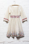 70s Flare Sleeve Peasant Dress M