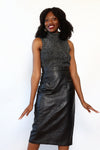 Black Leather Pocket Skirt M