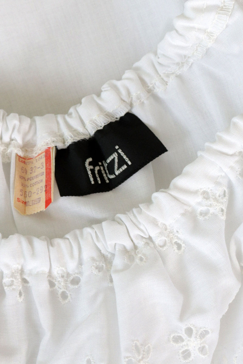 Fritzi Off Shoulder Eyelet Top M