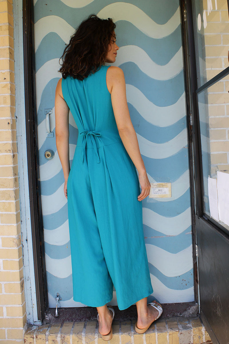 Teal Wide Leg Jumpsuit M