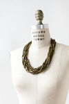 Bamboo Brass Strand Necklace