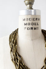 Bamboo Brass Strand Necklace