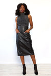 Black Leather Pocket Skirt M
