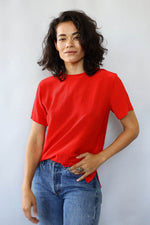 Joan Red Silk Tee