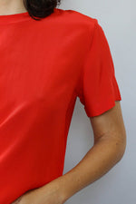 Joan Red Silk Tee