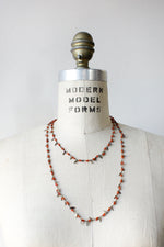Coral Brass Chip Necklace
