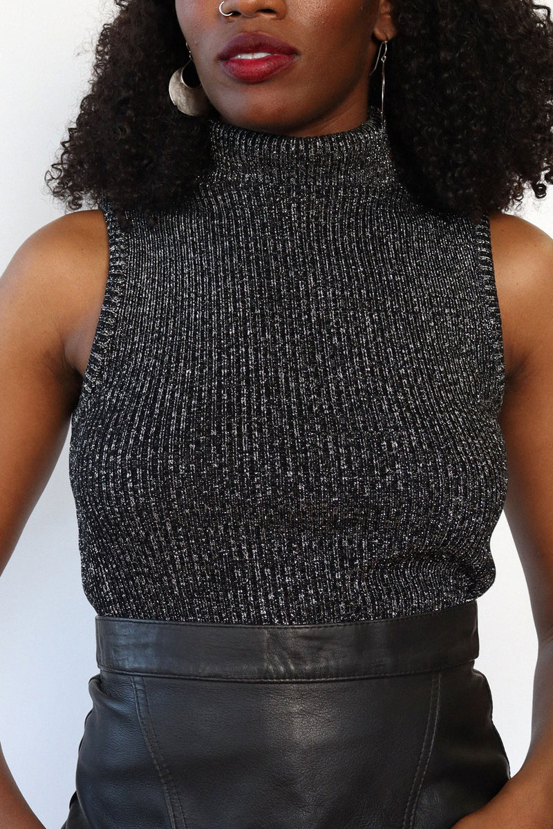 Twinkle Knit Turtleneck Top S/M