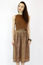 Chine Soft Paisley Skirt M