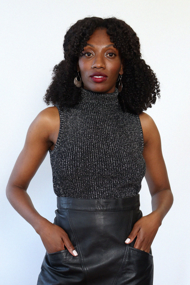 Twinkle Knit Turtleneck Top S/M