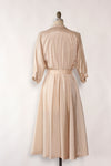 Champagne Chevron Belted Dress M/L