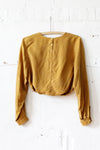 Goldenrod Silk Blouse M