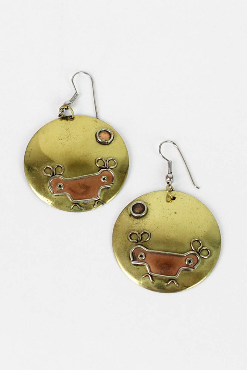 Bizarro Brass Earrings
