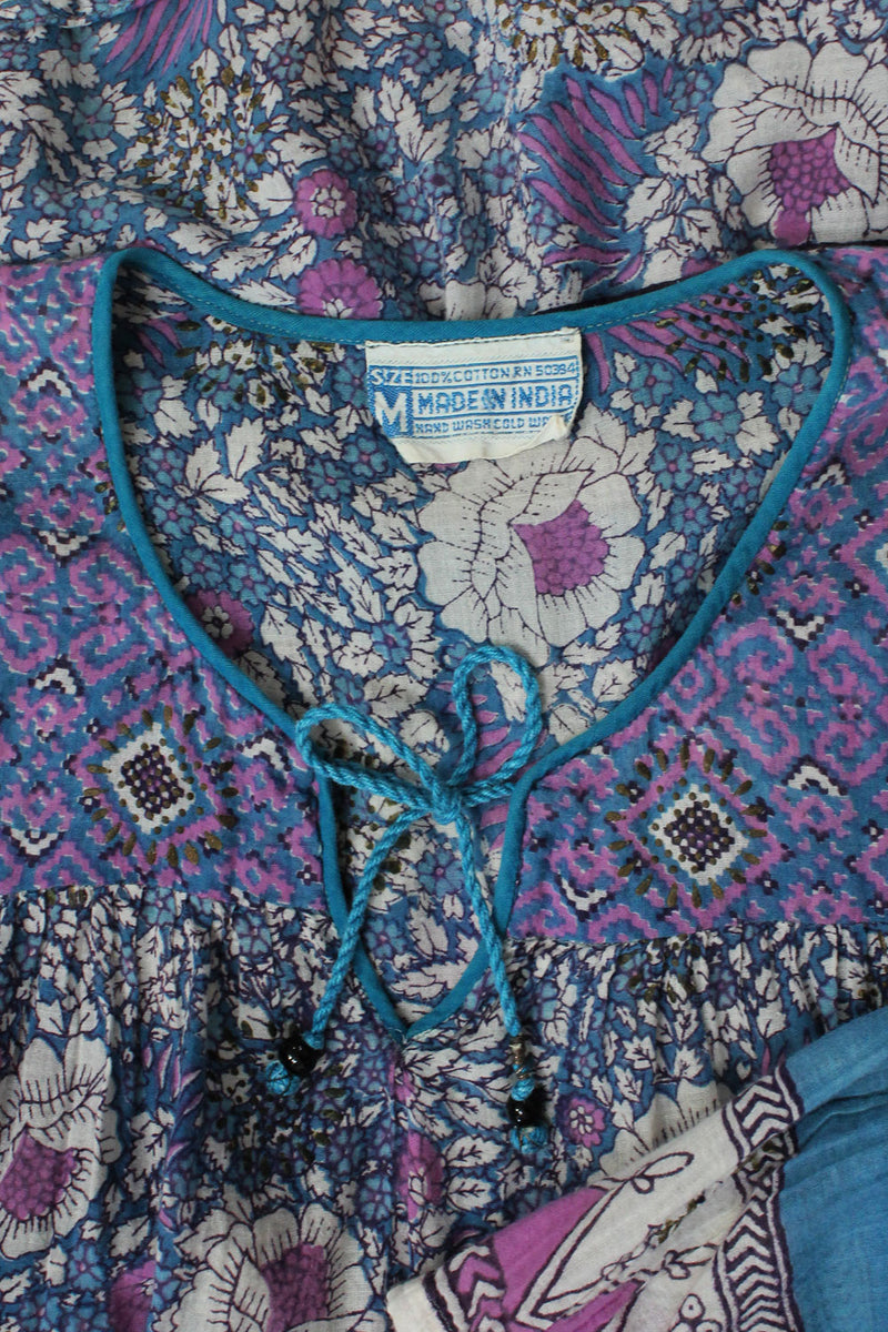 Indian Cotton Indigo Blouse S/M