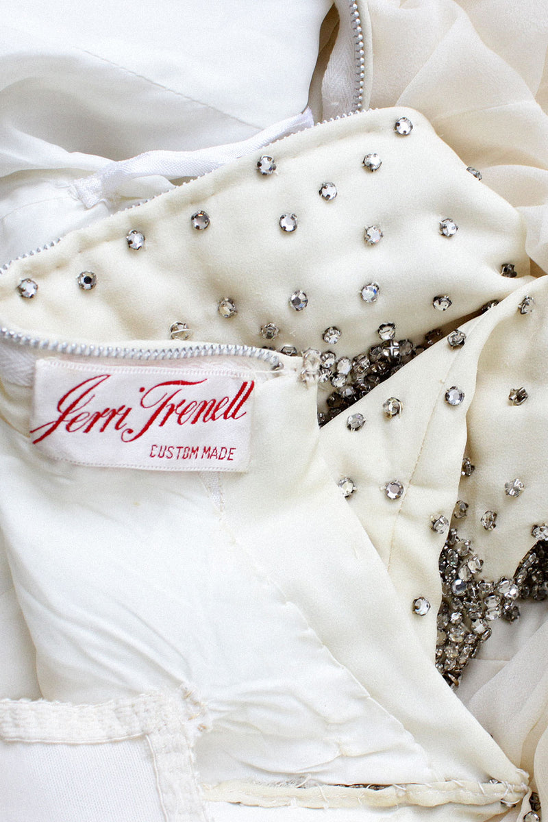 Jerri Trenell Rhinestone Chiffon Dress S