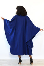 Royal Blue Drama Cape S-L
