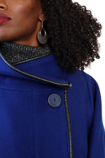 Royal Blue Drama Cape S-L