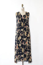 Blooming Navy Chiffon Button Dress XS/S