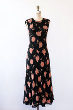 Peachy Rose Silk Crepe Dress S/M