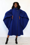 Royal Blue Drama Cape S-L