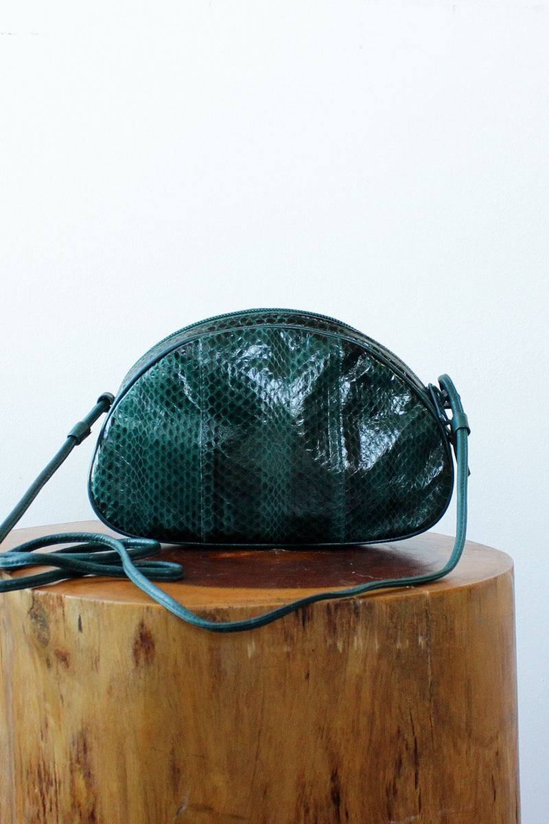 Emerald Snakeskin Crossbody
