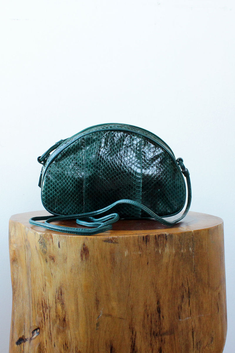 Emerald Snakeskin Crossbody