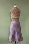 Orchid Plaid Flare Skirt M