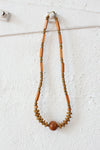 Orange Wood Bead Necklace