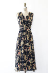 Blooming Navy Chiffon Button Dress XS/S