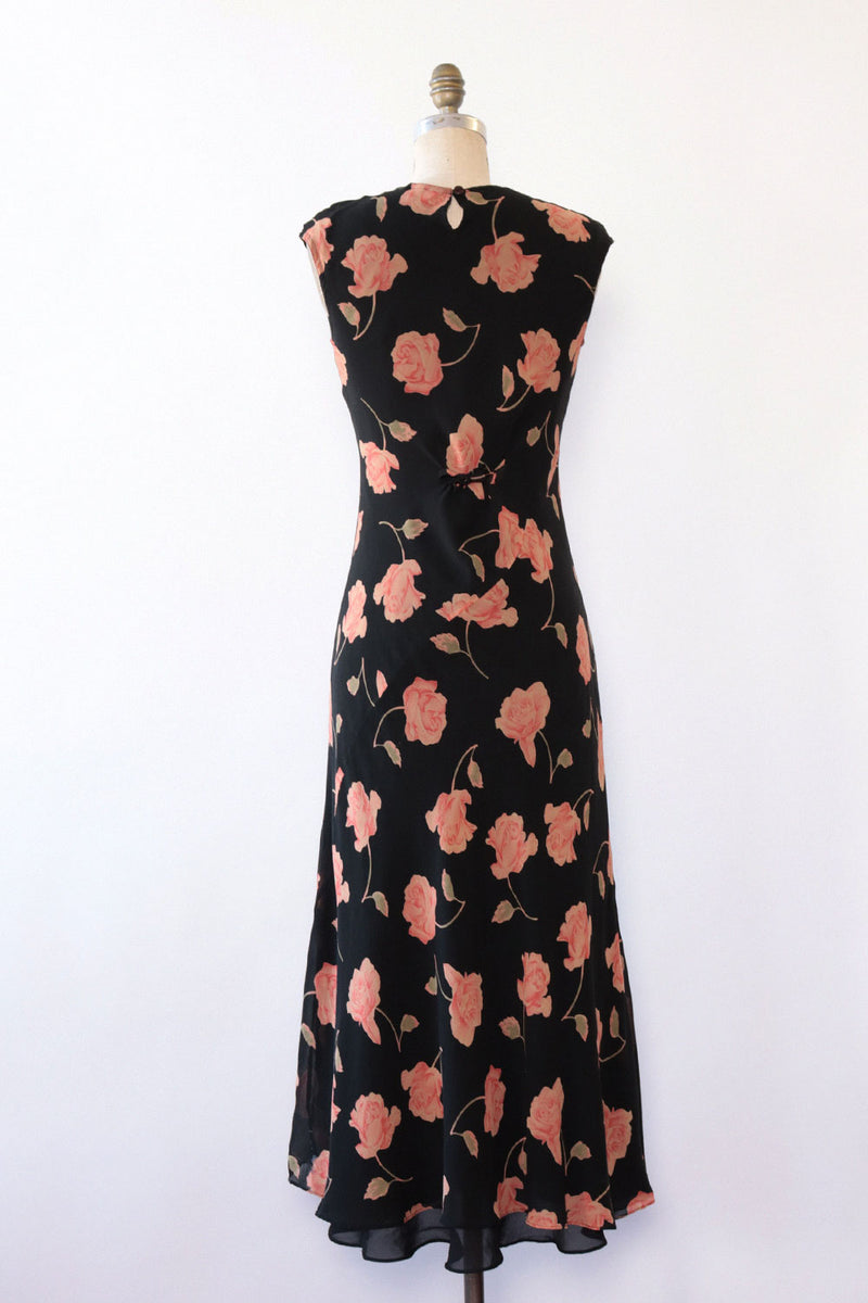 Peachy Rose Silk Crepe Dress S/M