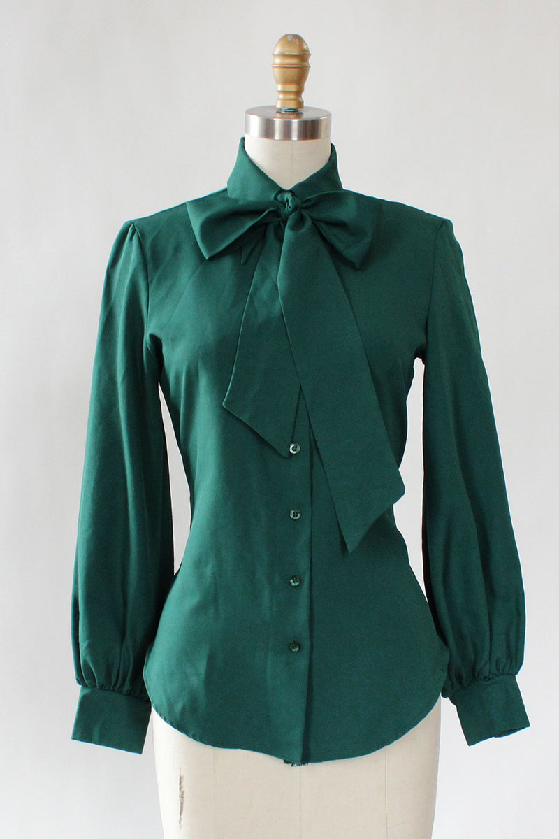 Ivy Pussy Bow Blouse XS