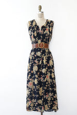 Blooming Navy Chiffon Button Dress XS/S