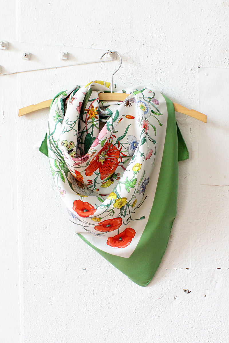 Gucci V. Accornero Flora Silk Scarf