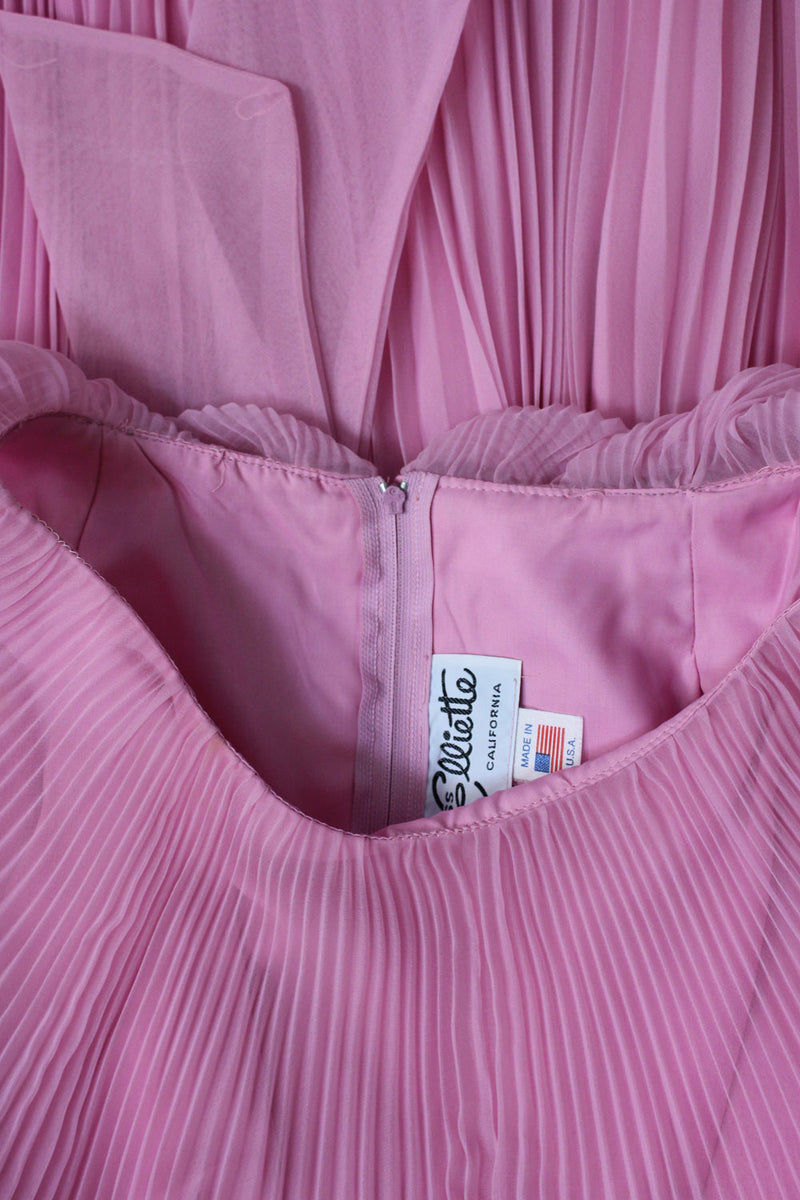 Miss Elliette Pleated Chiffon Dress S/M