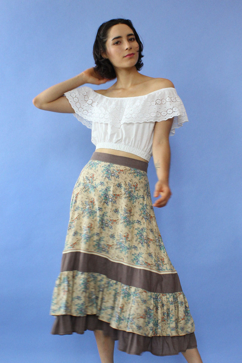 Emma Floral Folk Skirt XS/S