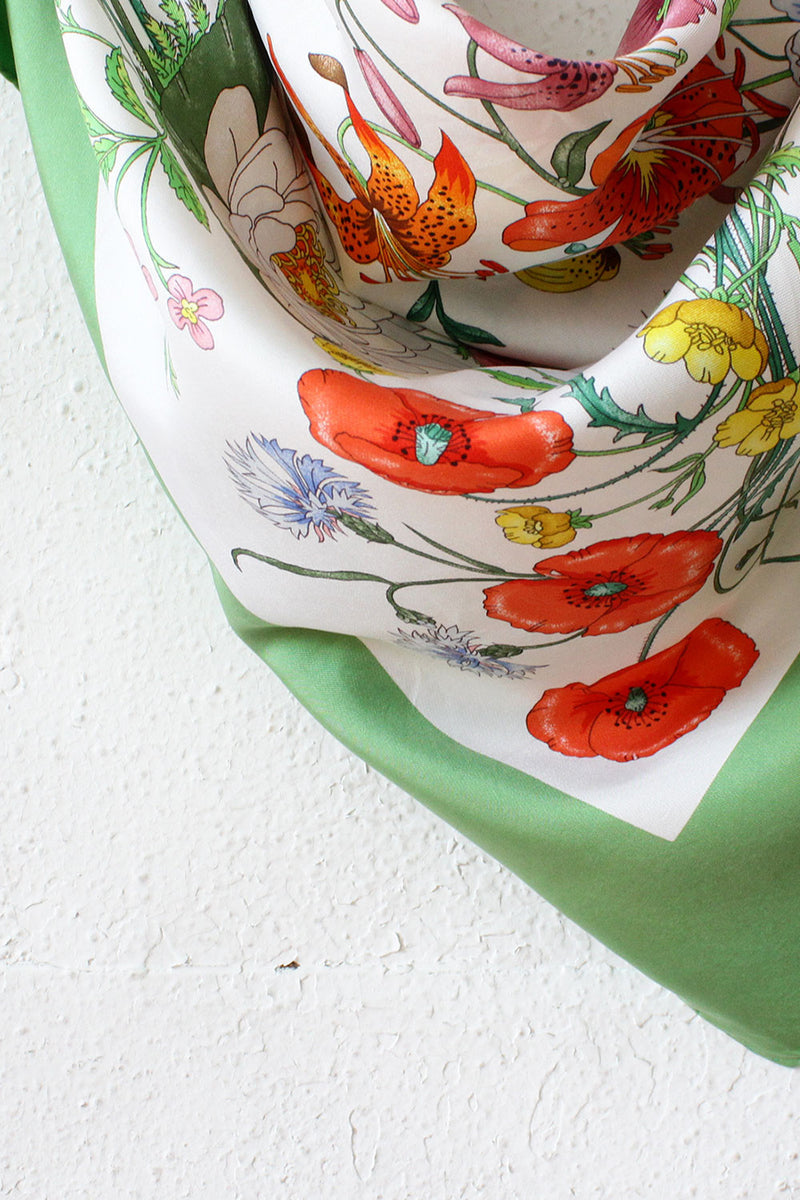 Gucci V. Accornero Flora Silk Scarf