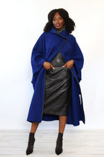 Royal Blue Drama Cape S-L