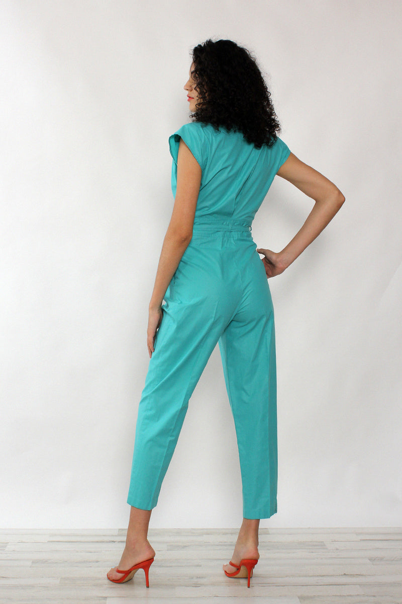 Seafoam Wrap Jumpsuit S