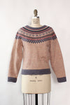 Blueberry Wool Fair Isle Sweater M