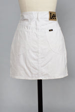 Lee White Denim Mini Skirt S