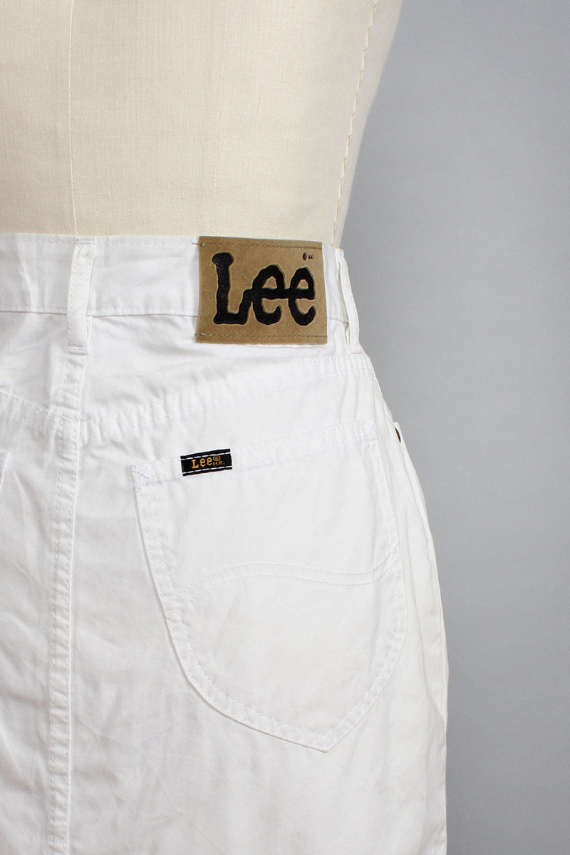 White denim skirt lee hotsell