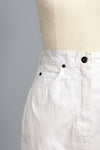 Lee White Denim Mini Skirt S