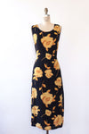 Navy Wheat Floral Tank Dress L