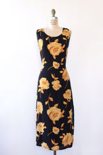 Navy Wheat Floral Tank Dress L